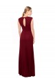 Outlet Cap Sleeves Chiffon Prom Dress with Pleated V-Neck Bodice UK