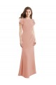 Outlet Cap Sleeves Long Chiffon Prom Dress with Low V-Back UK