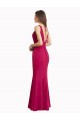 Outlet V-Neck Mermaid Chiffon Prom Dress with V-Back and Belt UK