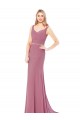 Outlet Long Slim Chiffon Prom Dress with Beaded Waist UK