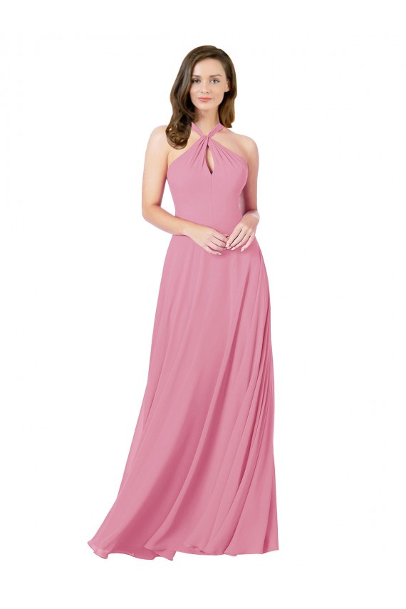 Outlet Chiffon Prom Dress with Keyhole Front UK