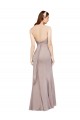 Outlet Fit and Flare Long Chiffon Prom Dress with Sash and Open Back UK