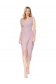 Outlet Cocktail Length High Low Mermaid Chiffon Wrapped Prom Dress UK
