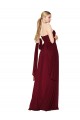 Outlet Draped Strapless Long A-Line Chiffon Prom Dress UK