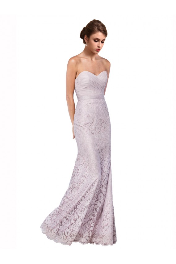 Outlet Floor Length Fitted Sweetheart Lace Prom Dress UK