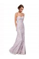 Outlet Floor Length Fitted Sweetheart Lace Prom Dress UK