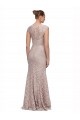 Outlet Sweetheart Neckline Cap Sleeves Lace Prom Dress with Twist UK