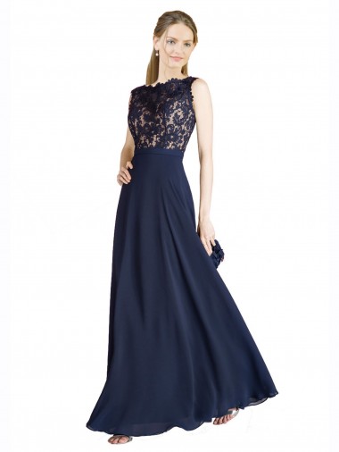 Outlet Bateaux Neckline A-Line Lace Prom Dress with Top Nude Layer UK