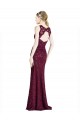 Outlet Long Lace Prom Dress with Peekaboo Bodice and Keyhole Back UK