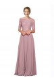 Outlet Off the Shoulder Lace Crop Top A-Line Chiffon Prom Dress UK