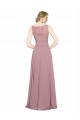 Outlet Long A-Line Chiffon Prom Dress with Sleeveless Lace Crop Top UK