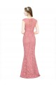 Outlet Sweetheart Mermaid Long Lace Prom Dress with Wide Straps UK