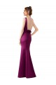 Outlet Fitted Sexy Open Back Satin Prom Dress with Floral Details UK