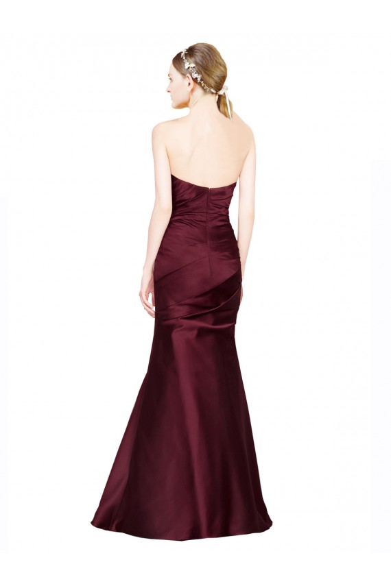 Outlet Mermaid Sweetheart Soft Satin Prom Dress with Pleats UK