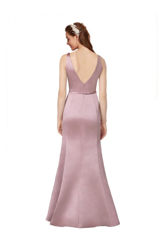 Outlet Sexy Satin Prom Dress with Side Cutouts UK