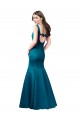 Outlet Long Sleek Satin Prom Dress with U-Back UK