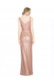 Outlet Draped V-Neck Striking Sheath Floor Length Sequin Prom Dress UK