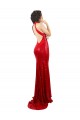 Outlet Halter High Neck Mermaid Open Back Sequin Prom Dress UK