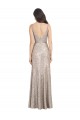 Outlet V-Neck Fully Sequin Prom Dress with V-Back and Front Slit UK
