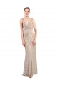 Outlet Faux Surplice V-Neck Slim Sparkling Sequin Prom Dress UK