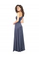 Outlet Draped Silky Satin Prom Dress with Tied Waist UK