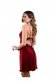 Outlet Midi Length Cowl Neck Silky Satin Short Cocktail Prom Dress / Homecoming Dress UK