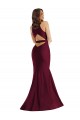 Outlet Plunge Neckline Cutout Low Back Silky Satin Mermaid Prom Dress UK