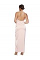 Outlet One Shoulder Full Length Long Silky Satin Prom Dress with Thigh Split UK