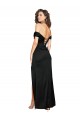 Outlet Fitted Sweetheart Neckline Silky Satin Prom Dress with Off the Shoulder Sleeves and High Slit UK