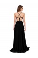 Outlet High Slit Open Back Long Spandex Prom Dress with Lined Crossover Bust UK