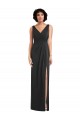 Outlet Draped Wrap Maxi Spandex Prom Dress with Front Slit UK