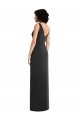 Outlet Draped Wrap Maxi Spandex Prom Dress with Front Slit UK