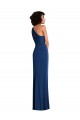 Outlet Grecian Inspired One Shoulder Twist Draped Maxi Spandex Prom Dress UK