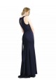 Outlet High Neck Sheath Long Crepe Prom Dress UK