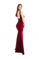 Outlet Square Neckline and Backline Fitted Crepe Prom Dress UK