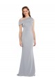 Outlet Off the Shoulder Asymmetrical Mermaid Crepe Prom Dress UK