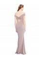 Outlet Knotted Off the Shoulder Crepe Prom Dress with Cut-Out Back UK