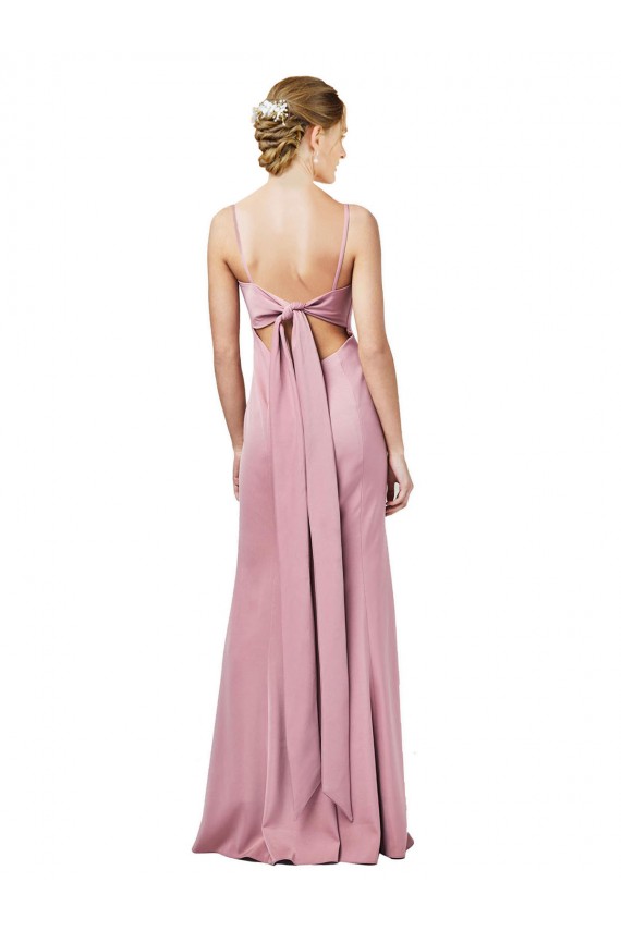 Outlet Fit and Flare Slim Crepe Prom Dress with Cutout Back UK