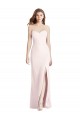 Outlet Strapless Crepe Trumpet Prom Dress with Front Slit UK
