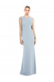 Outlet Draped Backless Crepe Prom Dress with Pockets UK