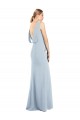 Outlet Draped Backless Crepe Prom Dress with Pockets UK