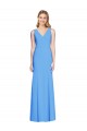 Outlet Flattering Trumpet Long Sleeveless Prom Dress with Open Back UK
