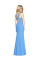 Outlet Flattering Trumpet Long Sleeveless Prom Dress with Open Back UK