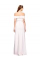 Outlet Criss Cross Off the Shoulder Crepe Prom Dress with Side Slit UK