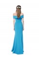 Outlet Off the Shoulder Crepe Prom Dress with Fitted Silhouette UK