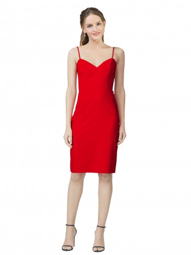Outlet Sleeveless Cocktail Length Sweetheart Neckline Crepe Prom Dress / Homecoming Dress UK