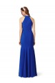 Outlet Halter V-Neck Long A-Line Crepe Prom Dress UK