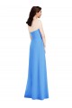 Outlet Strapless Pleated Skirt Crepe Prom Dress with Pockets UK