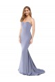 Outlet Long Strapless Sweetheart Sweep Train Crepe Prom Dress with Low Back UK