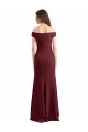 Outlet Off the Shoulder Fit and Flare Stretch Crepe Prom Dress UK